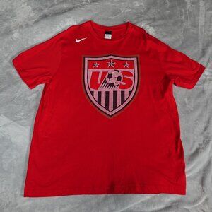 Nike Team USA Soccer T Shirt Mens 2XL Slim Fit National Team Red